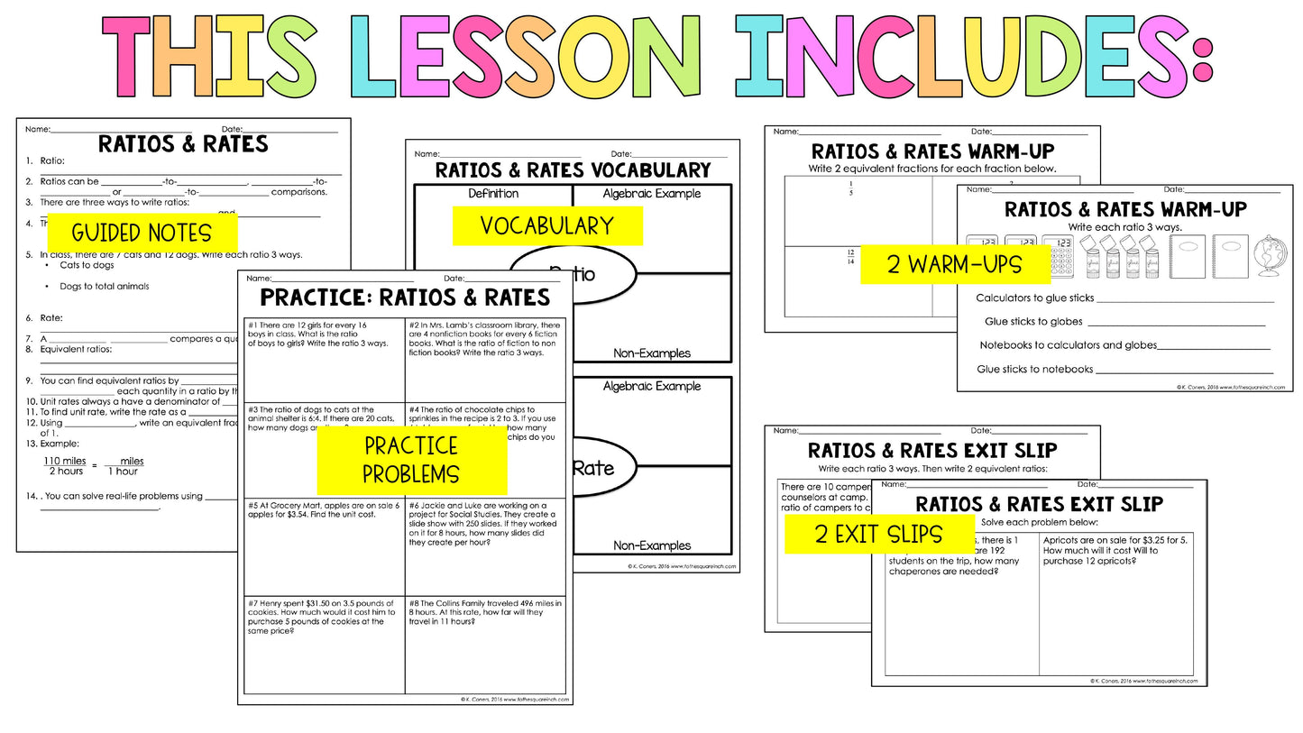 5th Grade Math Guided Notes Curriculum