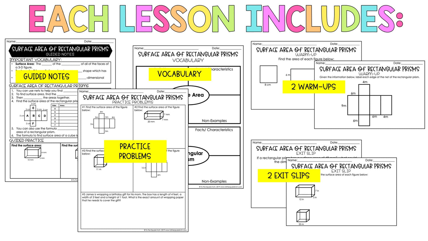 6th Grade Math Guided Notes Curriculum