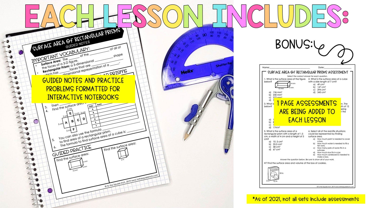 6th Grade Math Guided Notes Curriculum