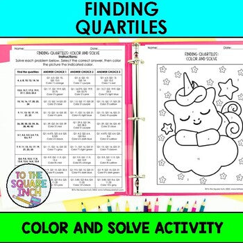 Quartiles Color & Solve Activity
