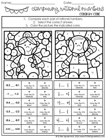 September 7th Grade Math Holiday Math Worksheets