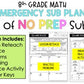 8th Grade Math Sub Plans