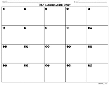 6th Grade Math Test Prep Task Cards