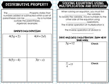 7th Grade Math Review Booklet