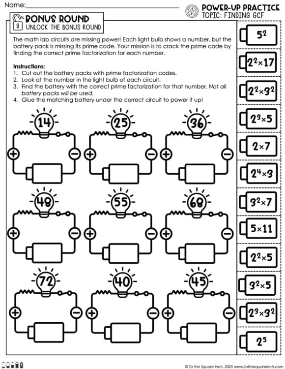 Prime Factorization Practice Worksheets