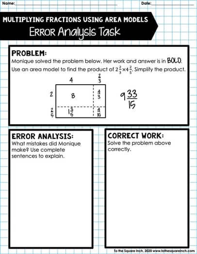 Fractions Error Analysis