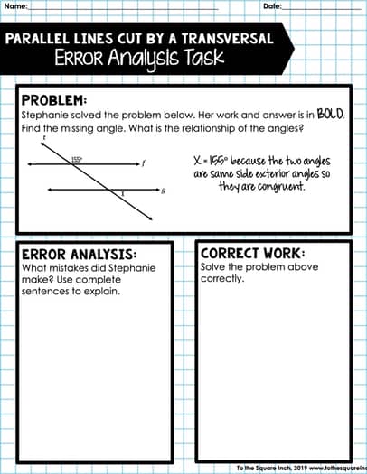 Geometry Error Analysis