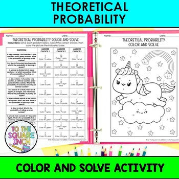 Theoretical Probability Color & Solve Activity