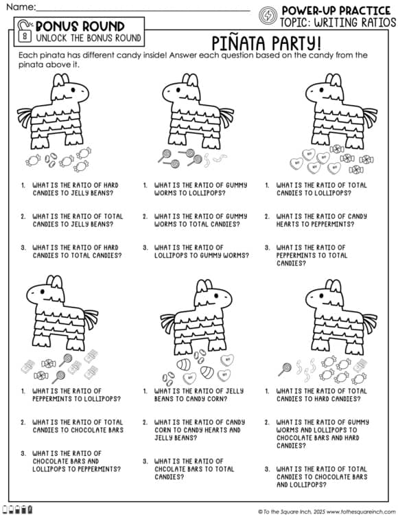 Writing Ratios Practice Worksheets