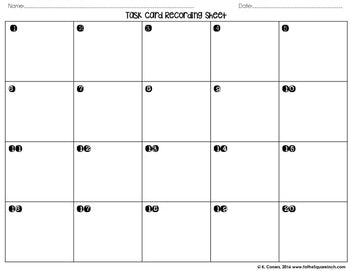 Reading Algebraic Expressions Task Cards