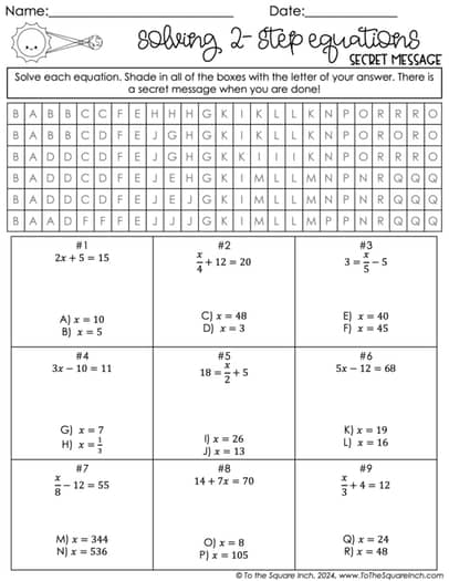 Solar Eclipse Algebra Math Activities for 6th, 7th and 8th Grade Math