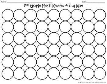 8th Grade Math Review Game