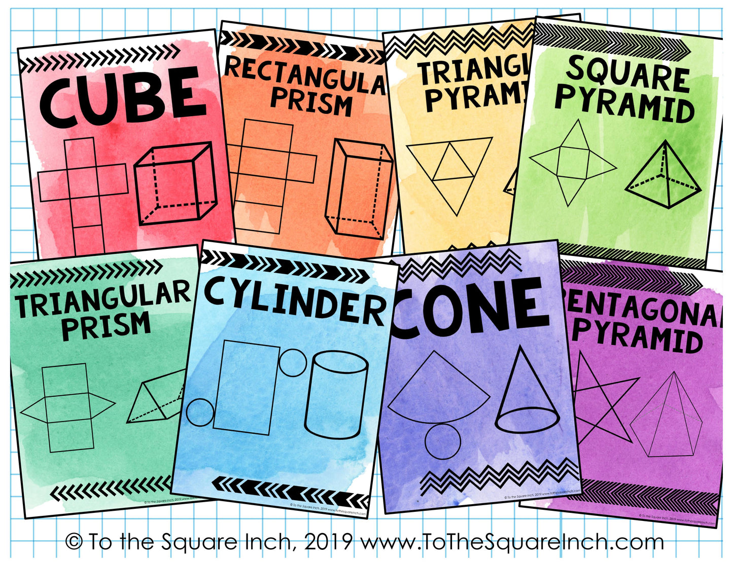 Nets of 3-D Figures Interactive Notebook