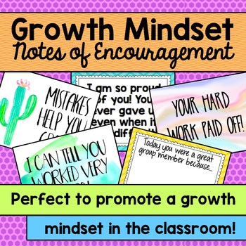 Growth Mindset Notes of Encouragement