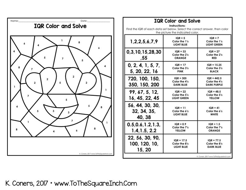 Interquartile Range Color and Solve