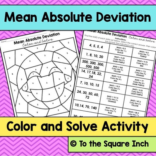 Mean Absolute Deviation Color and Solve