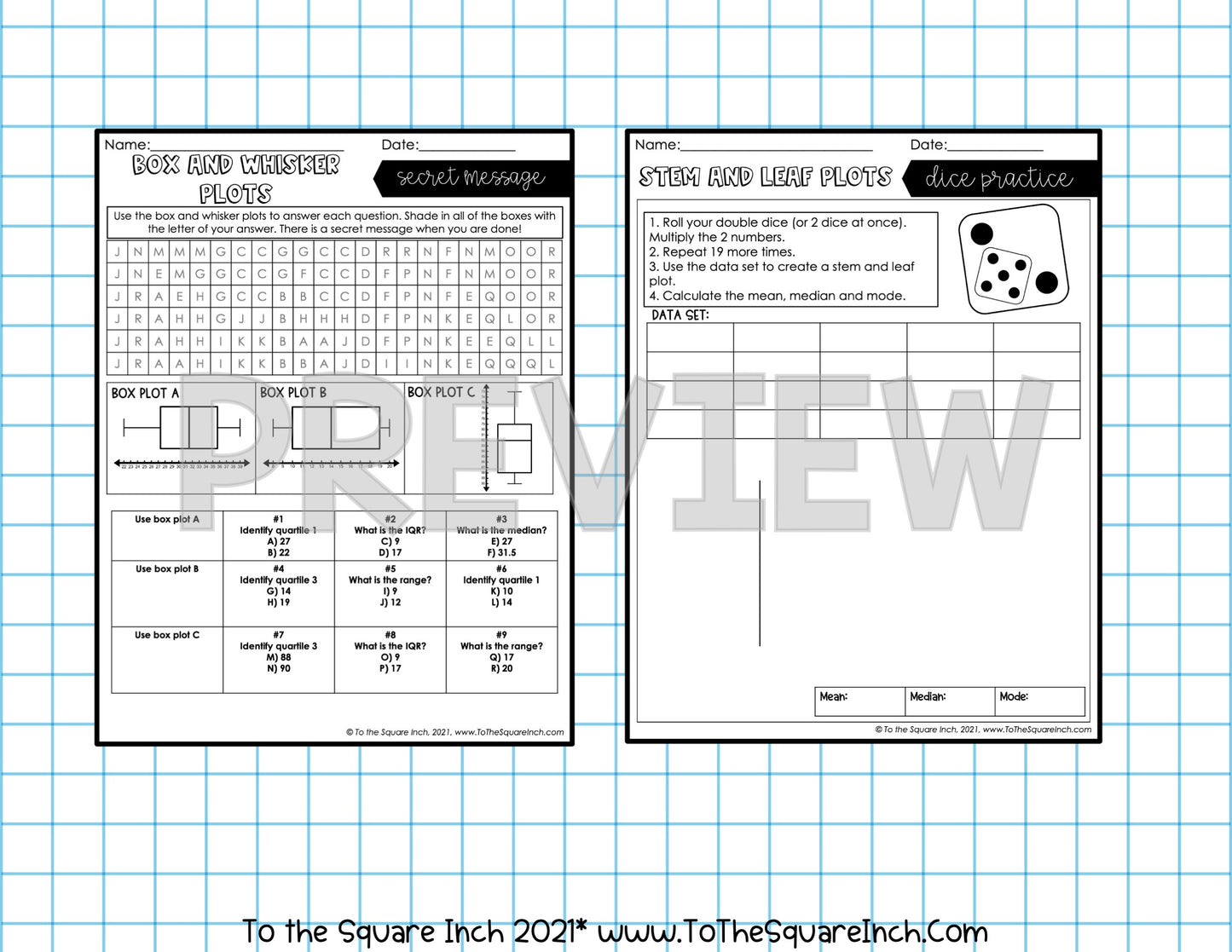 6th Grade Math FUN Worksheets