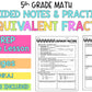 Equivalent Fractions Notes