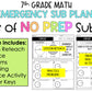 7th Grade Math Sub Plans