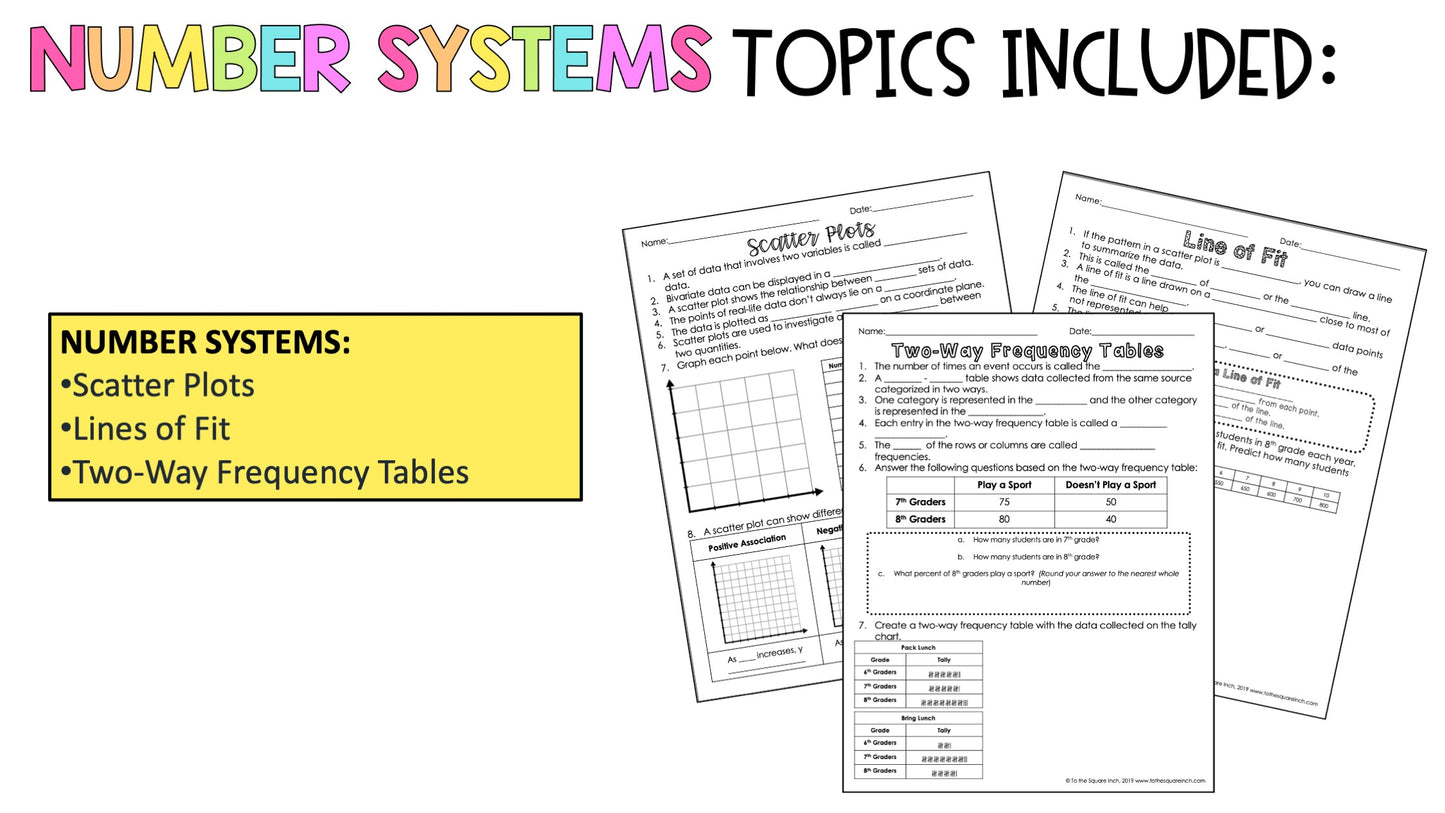 Statistics - 8th Grade Math Guided Notes