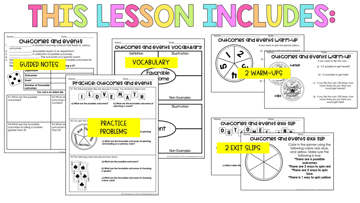 Statistics and Probability - 7th Grade Math Guided Notes