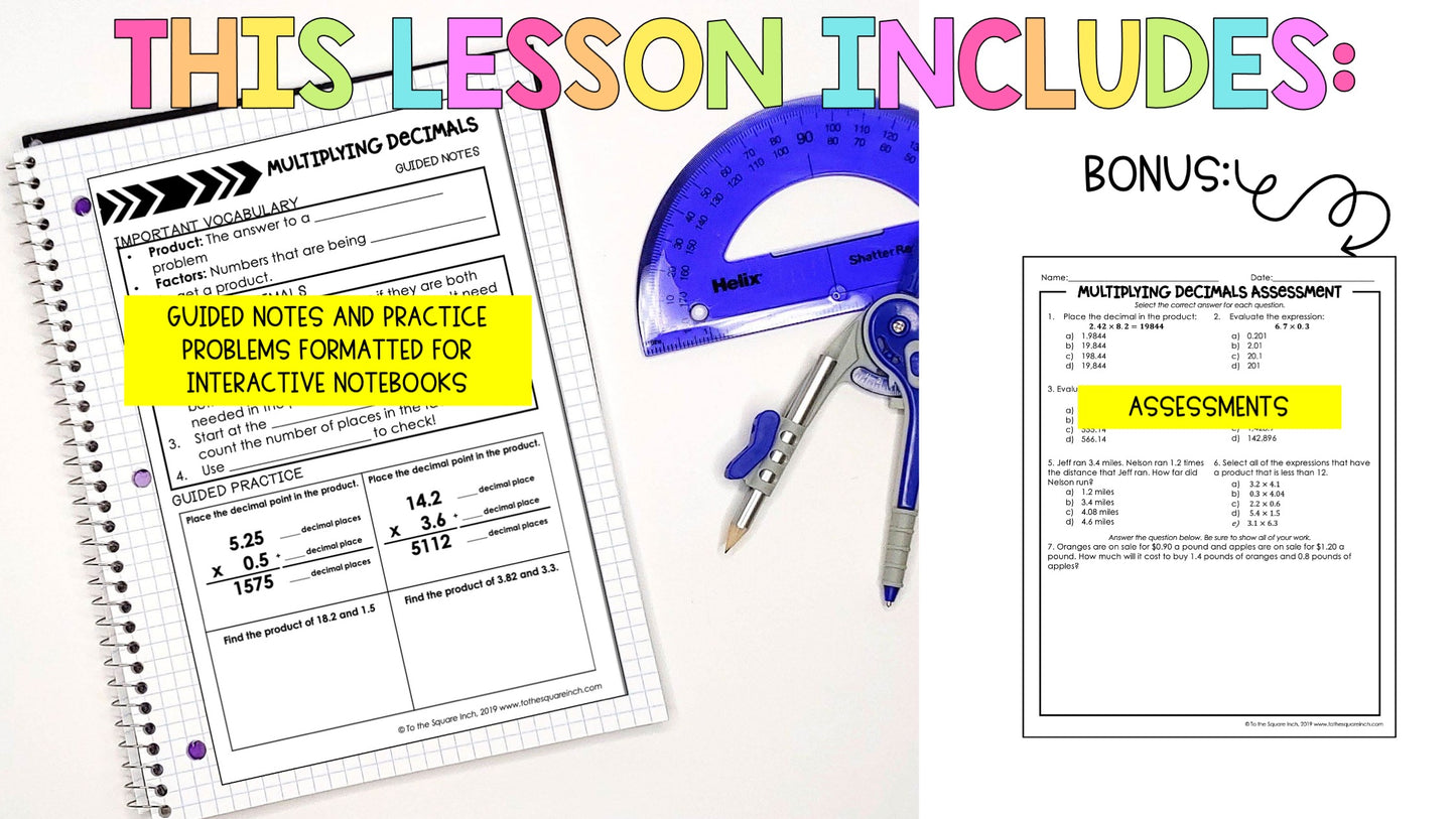 Multiplying Decimals Notes
