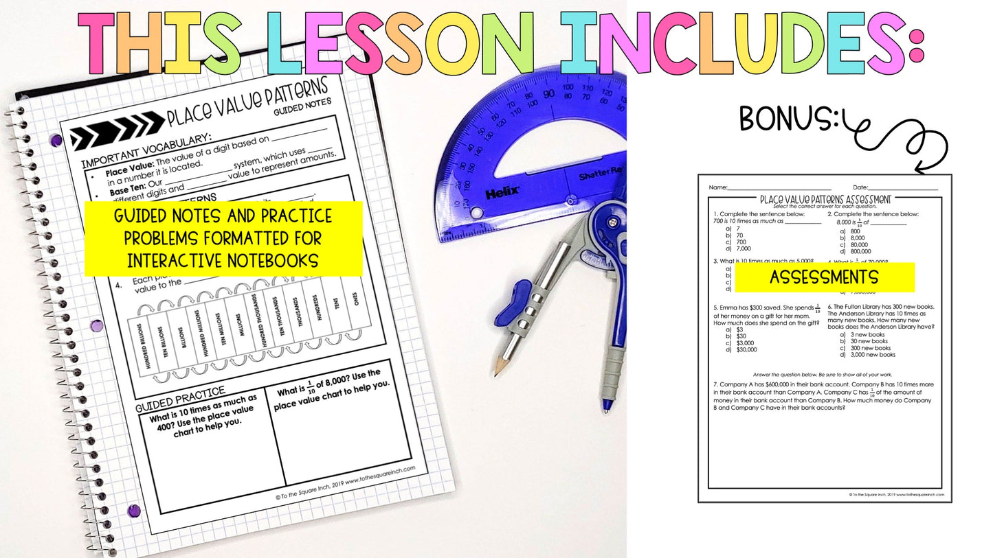 Place Value Pattern Notes