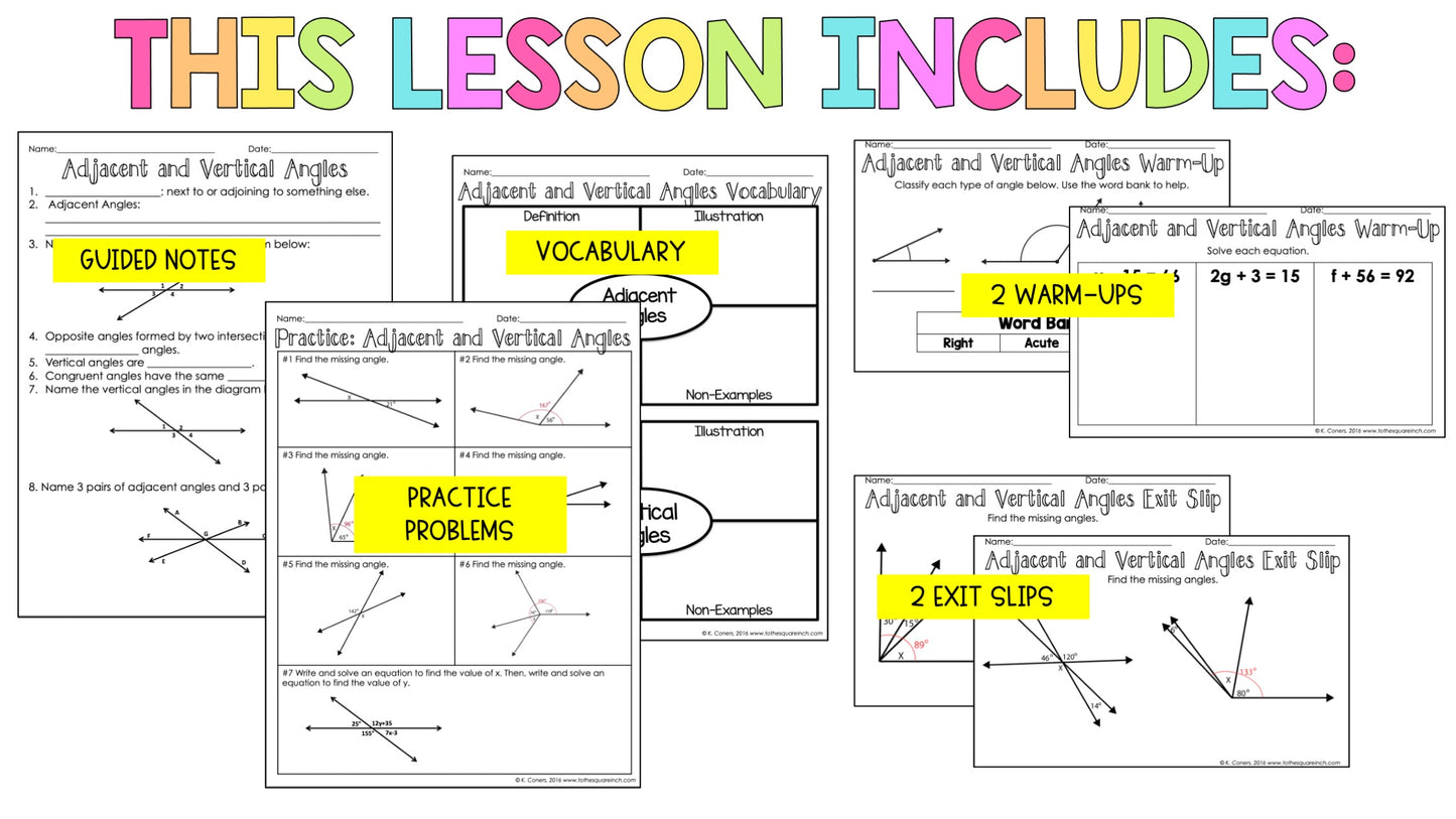Geometry - 7th Grade Math Guided Notes