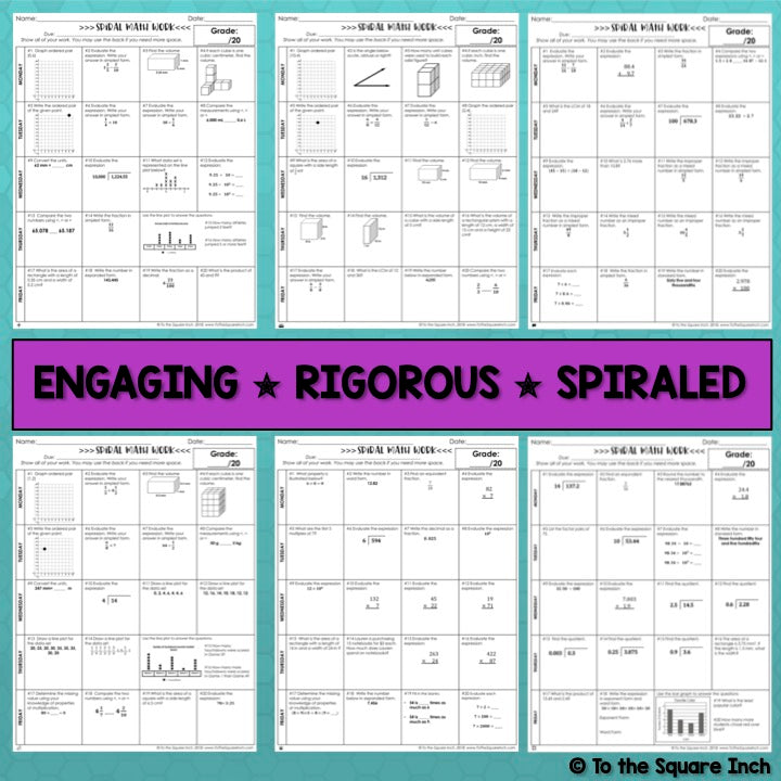 5th Grade Math Homework