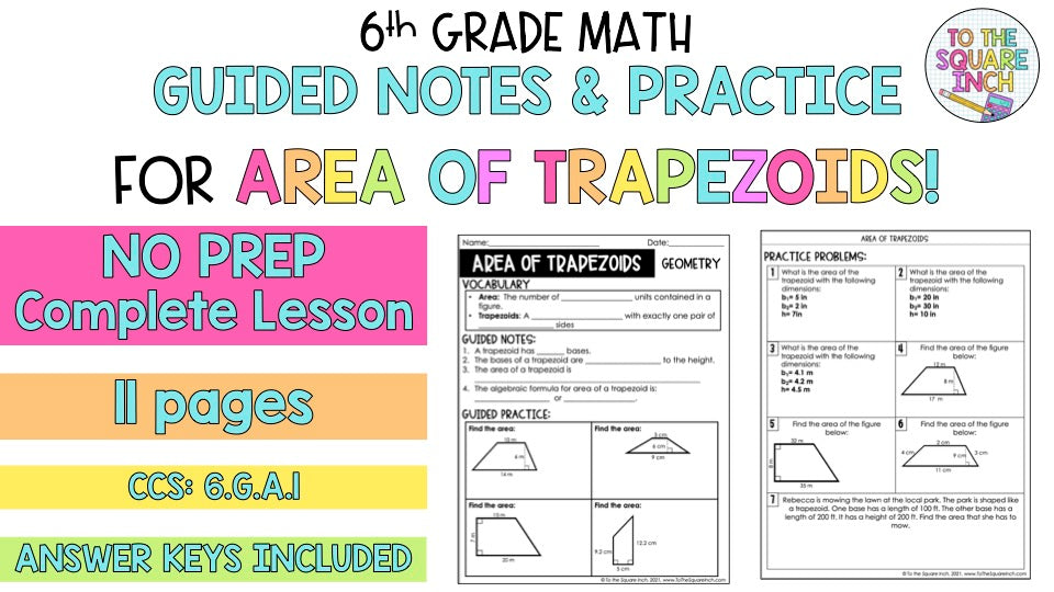 Area of Trapezoids Notes