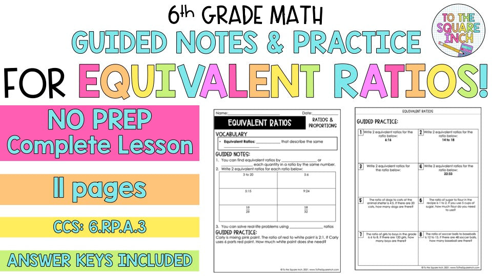 Equivalent Ratios Notes