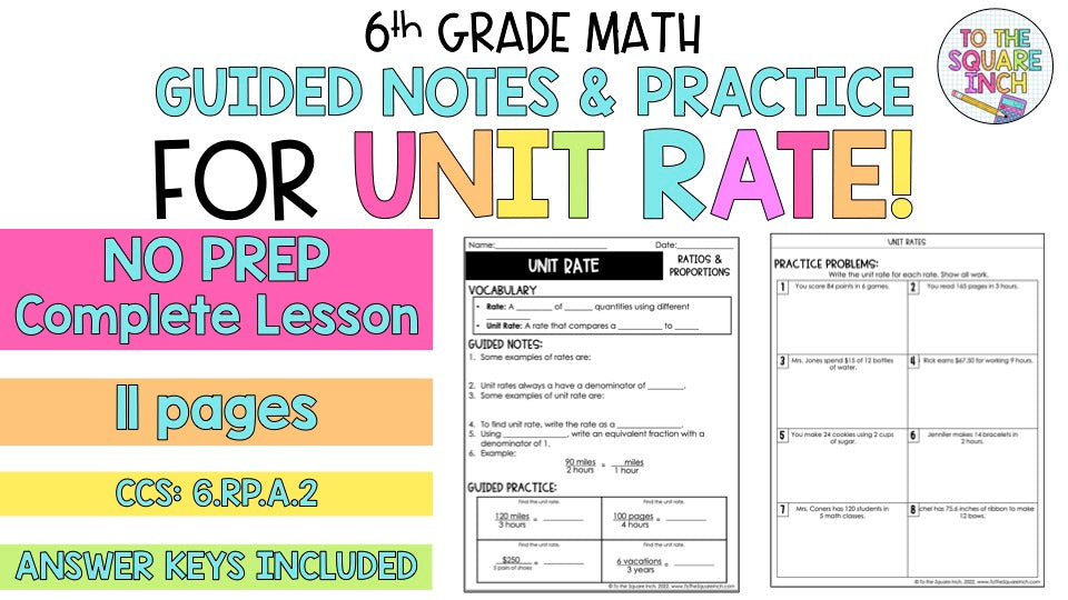 Unit Rate Notes