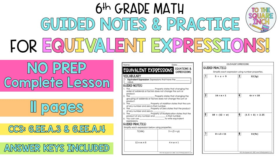 Equivalent Expressions Notes