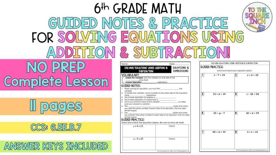 Solving Equations Notes