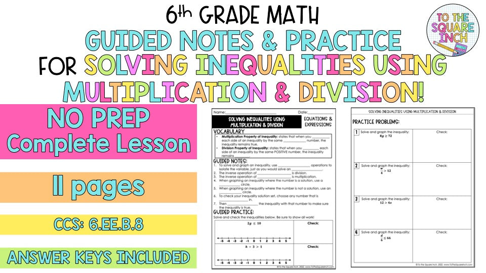 Solving Inequalities Notes
