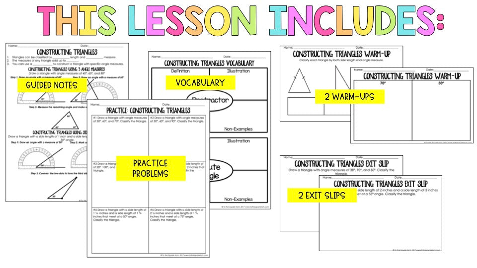 Constructing Triangles Notes