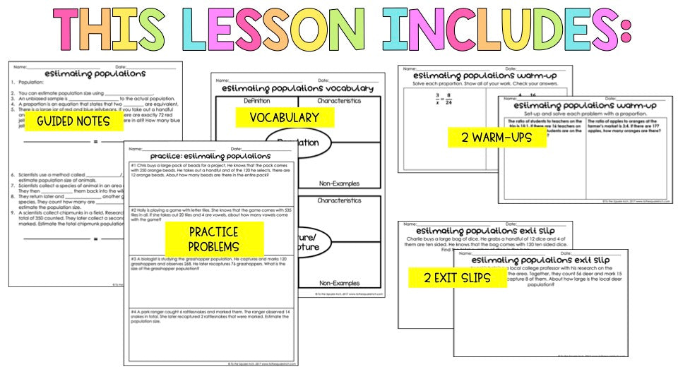 Estimating Populations Notes