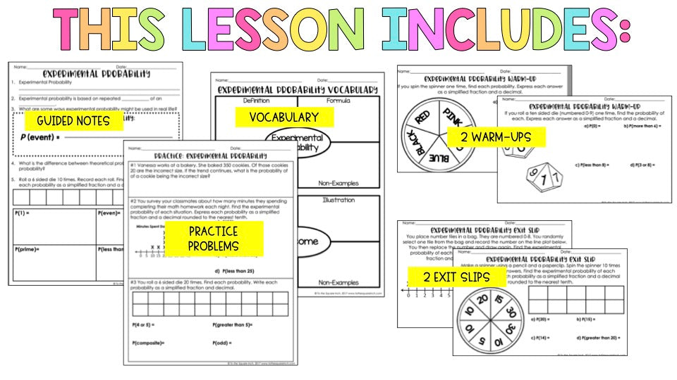 Experimental Probability Notes