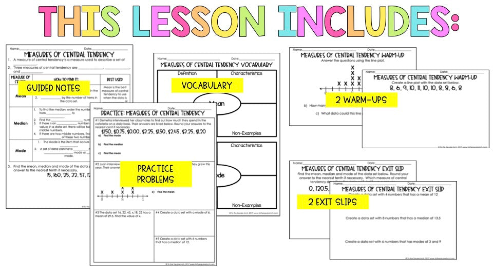 Measures of Central Tendency Notes