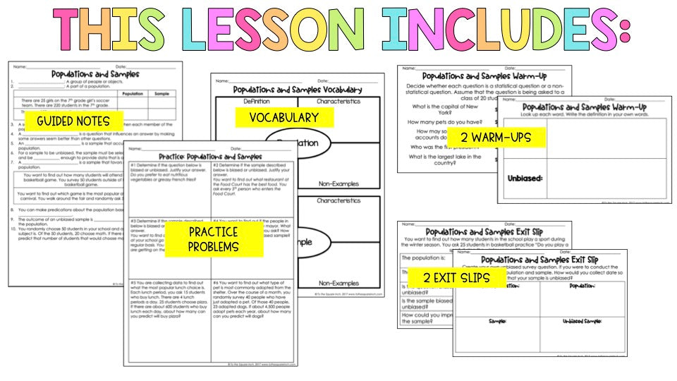 Populations and Samples Notes