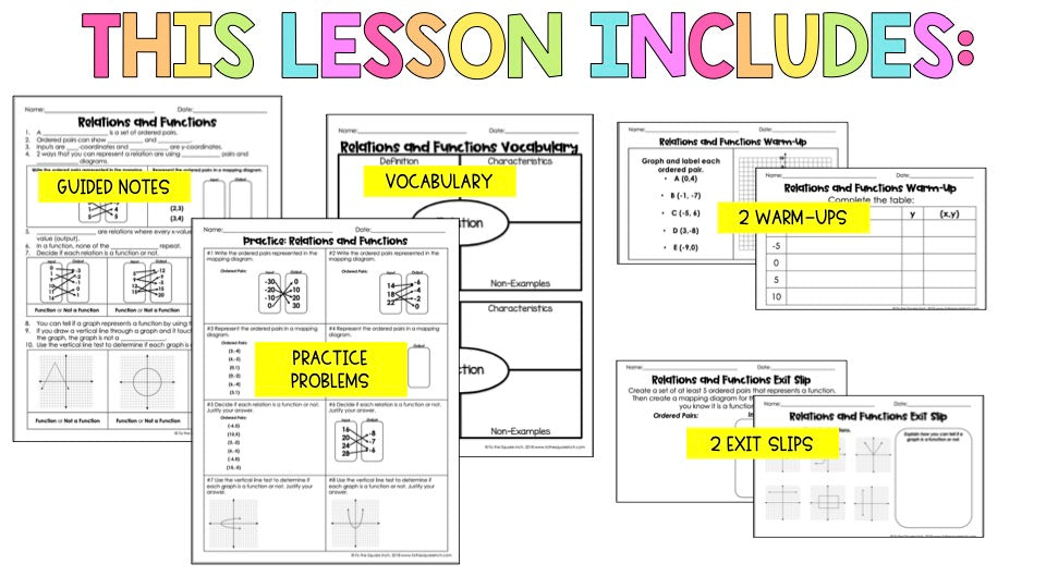 Relations and Functions Notes