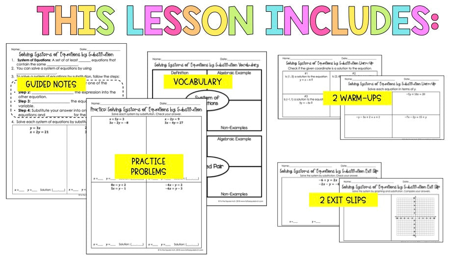 Solving Systems of Equations by Substitution