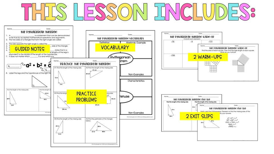 Pythagorean Theorem Notes