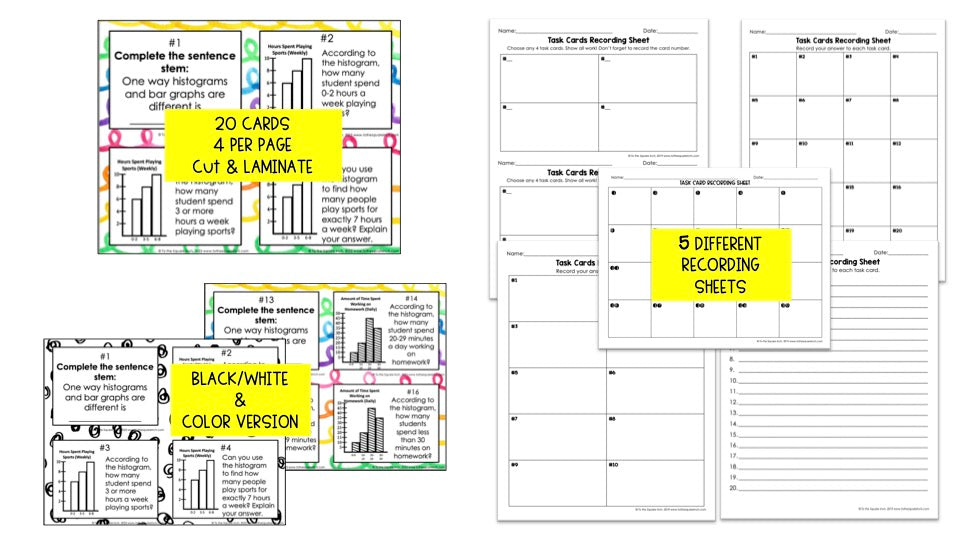 Histogram Task Cards