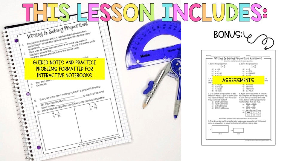 Writing and Solving Proportions Notes