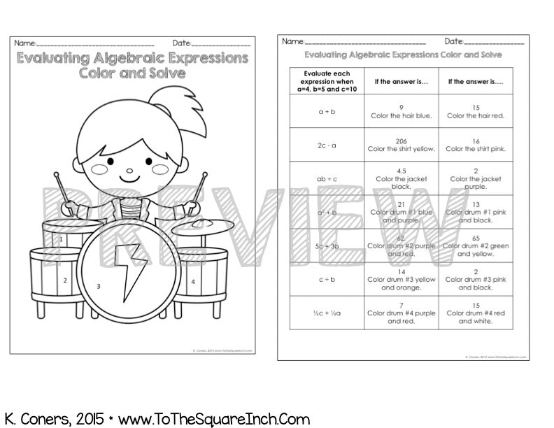 Algebra Color and Solve