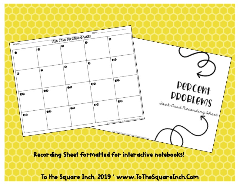 Percent Problems Task Cards