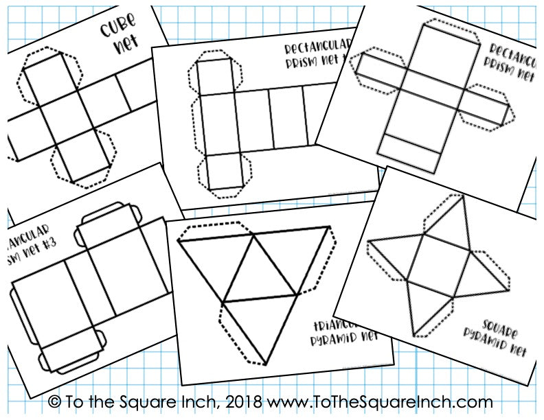 Surface Area of Prisms and Pyramids Interactive Notebook