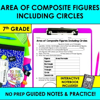 Area of Composite Figures with Circles Notes