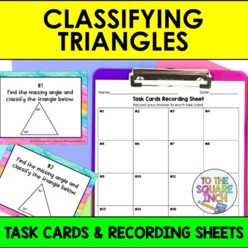 Classifying Triangles Task Cards